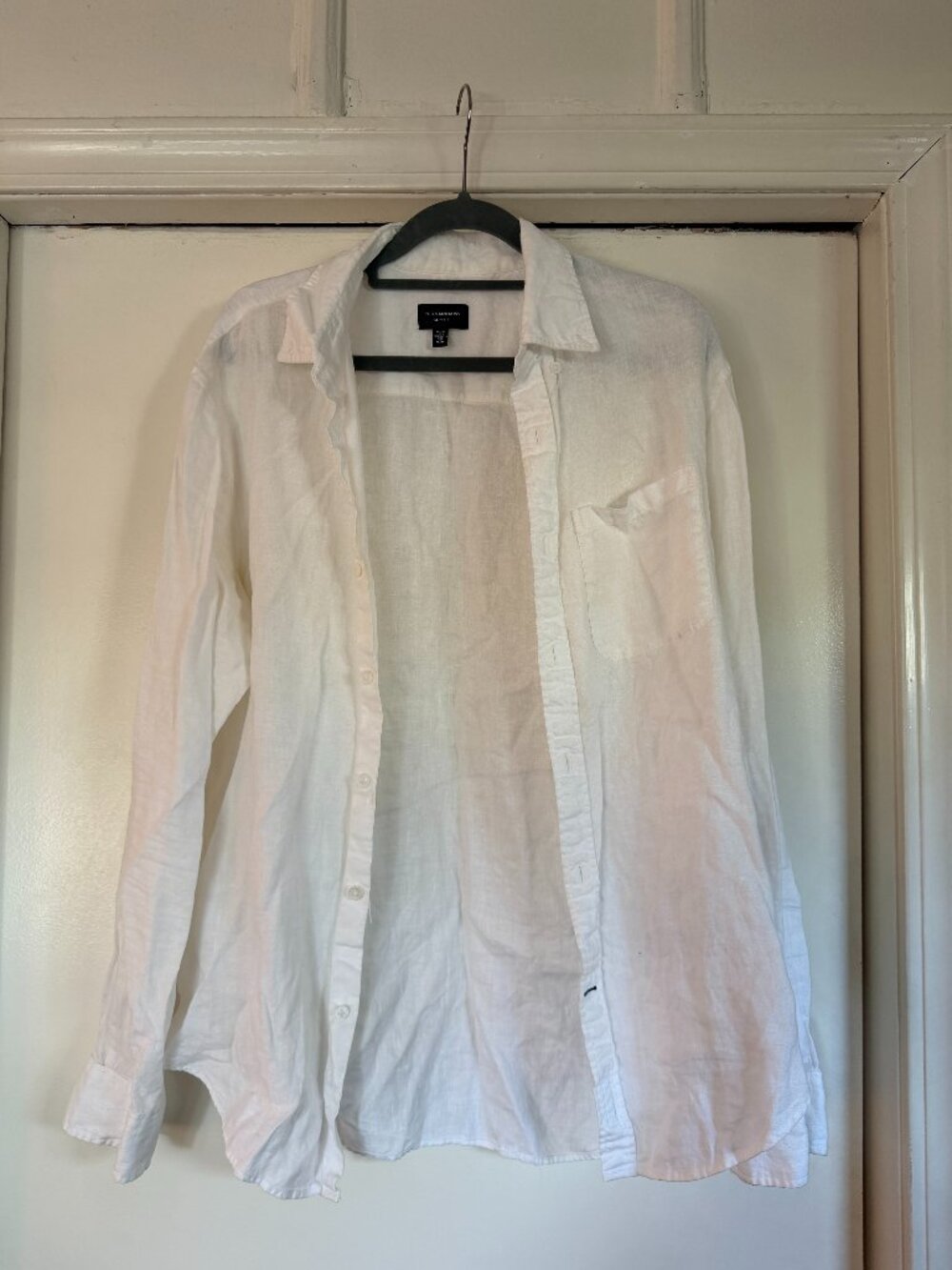 Club Monaco White Linen Shirt